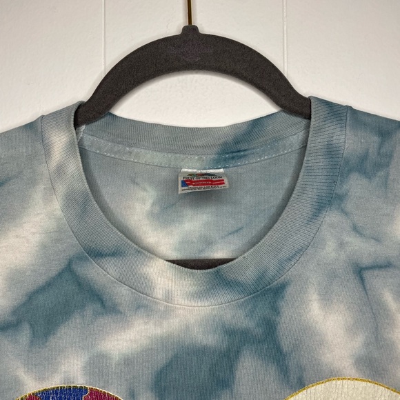 VTG 1989 John Lennon Lyric T Shirt Large Tie Dye Peacetime Graphics - Picture 6 of 9